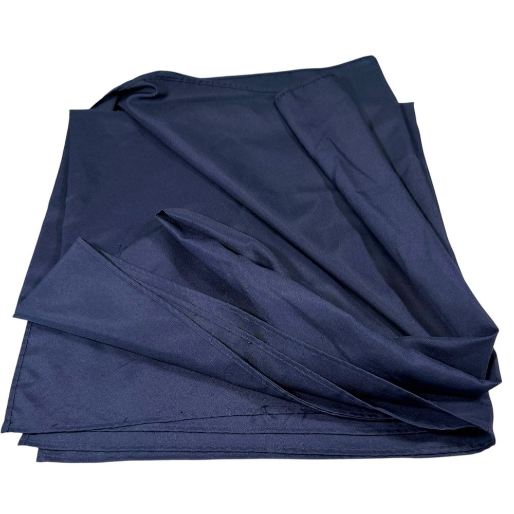 84x84 Navy Blue Tablecloth Square Polyester Solid Dark Blue Classic Minimalist